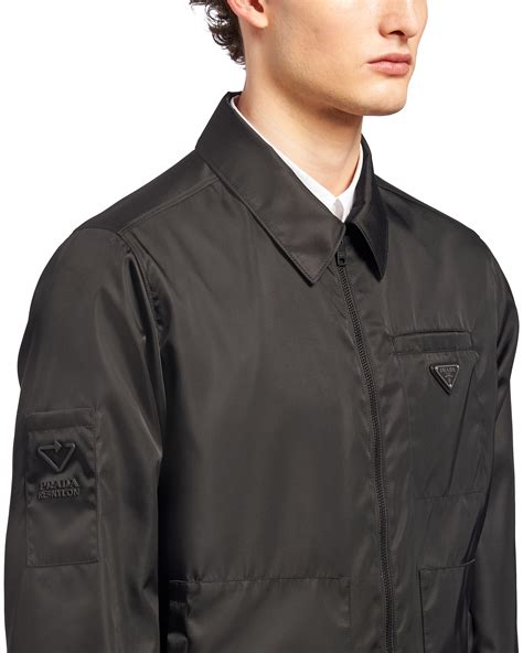 prada re nylon blouson jacket|prada nylon full zip jacket.